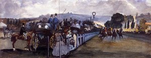 Main Product Photo of The Races at Longchamp Painting by Edouard Manet