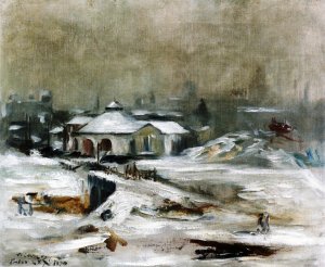 The Railroad Station in Sceaux by Oil Painting Reproduction