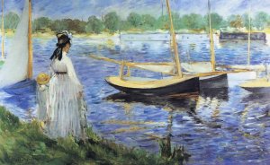 Main Product Photo of The Seine at Argenteuil Painting by Edouard Manet