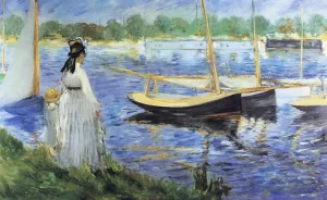 The Seine at Argenteuil by Edouard Manet Oil Painting Reproduction