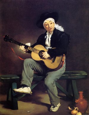 Main Product Photo of The Spanish Singer also known as Guitarrero Painting by Edouard Manet