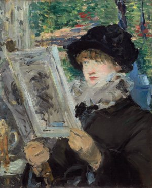 Main Product Photo of Woman Reading Painting by Edouard Manet