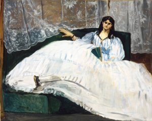 Main Product Photo of Woman With A Fan Painting by Edouard Manet
