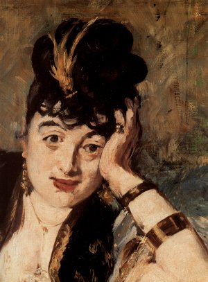 Woman with Fans Detail by Edouard Manet Oil Painting Reproduction