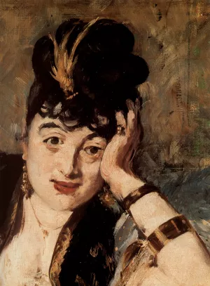 Woman with Fans Detail by Edouard Manet Oil Painting Reproduction