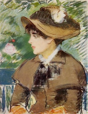 Main Product Photo of Young Girl on a Bench Painting by Edouard Manet