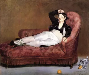 Young Woman Reclining by Edouard Manet - Hand-Painted Oil Painting Reproduction