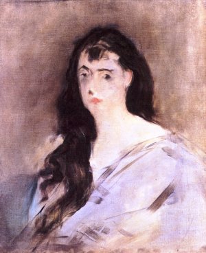 Young Woman with Disheveled Hair by Oil Painting Reproduction
